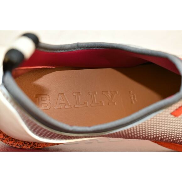 NIB BALLY AVRO-E SILVER LEATHER NEOPRENE LOGO LACE UP TRAINER SNEAKERS 9 US 42 main image 11